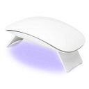 ネイルライトMadeniaミニUVネイルランプ6WUSB電動式ポータブルLEDネイルドライヤー60秒タイマー付きジェルネイル初心者セットホワイト