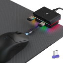 SIKAI CASE マウス充電器 マグネット充電 着脱式 磁気ケーブル付属 RGB TYPE-C/MICRO USBに対応のマウス用 4-IN-1 USB ハブ 3ポート 防塵 保護 FOR LOGICOOL G PRO X SUPERLIGHT(2)