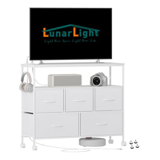 LUNARLIGHTチェストタンス幅100奥行30高さ78CM収納チェスト収納ケースコンセント2口付きキャスター付きストッパー付き移動式と固定式2機能テレビ台としても使える頑丈組立簡単耐震転倒防止… LUNARLIGHTチェストタンス幅100奥行30高さ78CM収納チェスト収納ケースコンセント2口付きキャスター付きストッパー付き移動式と固定式2機能テレビ台としても使える頑丈組立簡単耐震転倒防止…