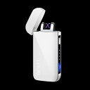 DEWEL電子ライターusb充電プラズマアーク防風静音屋外使用可小型充電式防風軽量薄型誕生日父の日男性プレゼント(シルバー)