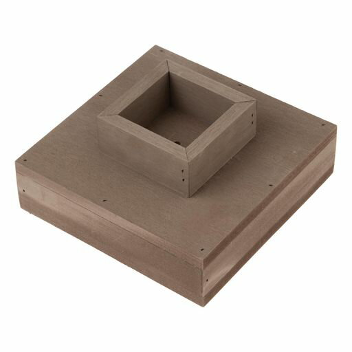 アイガーデン(igarden)デッキ土台1本脚用ダークブラウン幅180x奥行180x高さ84mmi10368_1h-db