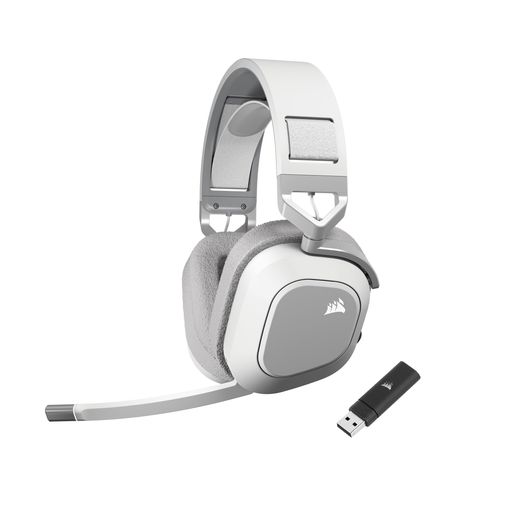 CORSAIR HS80 MAX WIRELESS ゲーミングヘッドセッ トPC/PS4/PS5対応 — ホワイト CA-9011296-AP