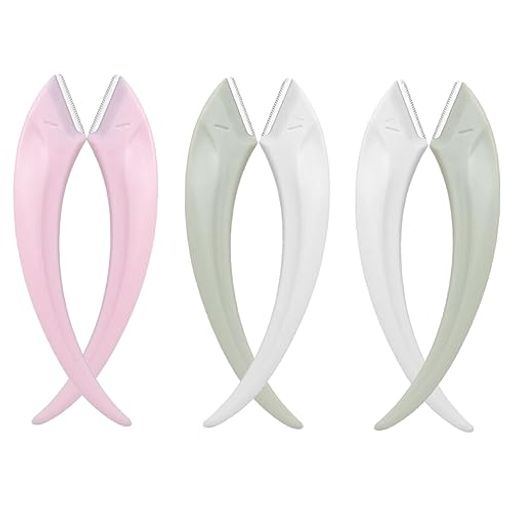 minkissy6本の眉毛カミソリ女性用フェイスシェーバーABSステンレス鋼眉毛トリマー顔用カミソリポータブ..