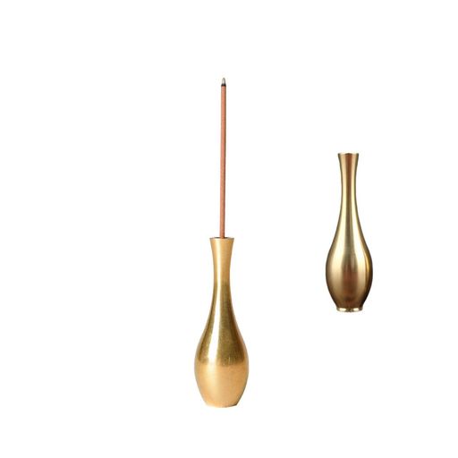 GRTUFOBAお香立ておしゃれミニ線香立て真鍮インセンスホルダーミニサイズ銅省スペース安定感重量感不燃..