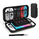 Switch有機elケースOLED収納バッグ保護カバーキャリングケースハードポーチ防塵防汚防水EVA素材全面保護型衝撃吸収大容量軽く外出旅行用持ち運び便利有機ELモテル対応(ブラック)