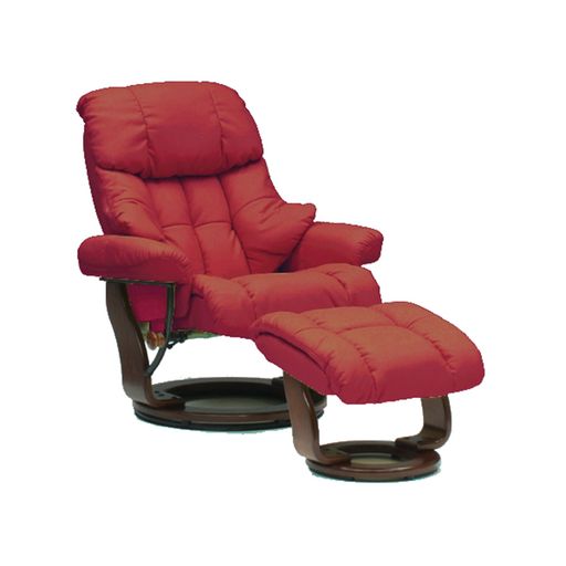 リクライニングチェア1人用映画鑑賞パーソナルチェア合成皮革レッド462546