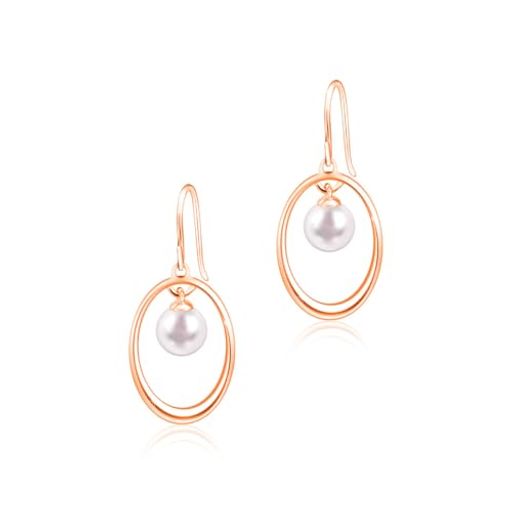 Naniwaaiピアスレディース人気貝パール揺れる6mm真珠フックシルバー金属アレルギー対応ピアス大人女性..