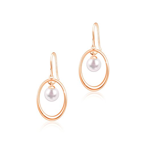 Naniwaaiピアスレディース人気貝パール揺れる6mm真珠フックシルバー金属アレルギー対応ピアス大人女性..