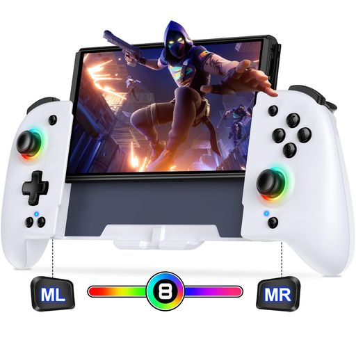 スイッチコントローラー携帯モード専用無線Switchコントローラーマクロ機能背面ボタン付きTurbo連射スリープ解除振動光るグリップ式1000mAhバッテリーSwitchOLEDに対応 スイッチコントローラー携帯モード専用無線Switchコントローラーマクロ機能背面ボタン付きTurbo連射スリープ解除振動光るグリップ式1000mAhバッテリーSwitchOLEDに対応