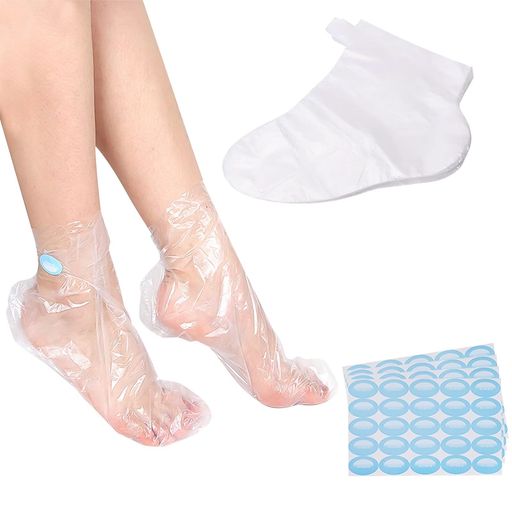 [ZHEJIA]使い捨て足カバー足保護【100枚セット】使い捨てフットカバー防水透明プラスチックフットカバ..