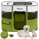 ペットサークル 折りたたみ PAWABOO サークル 犬 室内 ペット ケージ メッシュ 扉付き 犬用サークル 小型犬 組立簡単 ハムスター ケージ 防水 長方...