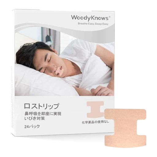 WoodyKnows口閉じるテープ―口呼吸から鼻呼吸へのシフトをサポート(超強力、24個) WoodyKnows口閉じるテープ―口呼吸から鼻呼吸へのシフトをサポート(超強力、24個)