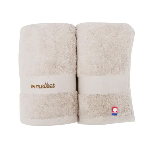melket(メルケット)今治カラッと部屋干し優等生スリムバスタオル薄手ハンガーにかけられる速乾吸水ガーゼタオル部屋干し日本製ベージュ2枚