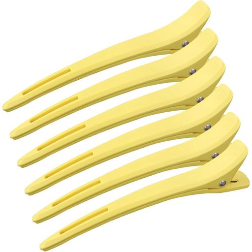 Meltryllisアヒル型ヘアクリップ前髪用ヘアクリッププロ仕様跡が残らない滑り止め美容師に最適12cm(6個..