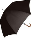 中谷晴雨兼用長傘メンズ日傘ブラック無地【413-006】ジャンプ式親骨グラスファイバー65cm