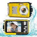 デジカメ 防水防塵 子供用防水カメラ 水中カメラ 小型 フルHD 1080P 30 MP 動画&写真 16倍デジタルズーム 3メートル防水 日本語メニュー+日本語取説(2)