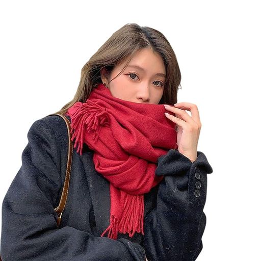 [EnjoIt]マフラーストール男女兼用無地大判厚くする制服学生中学生高校生大人プレゼント暖かく保つギフト韓国メンズレディース秋服冬服秋と冬G5055