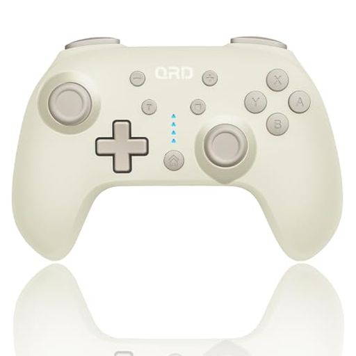 QRDJUNIORE5ゲームパッド、ポケットサイズミニコントローラかわいい、SWITCH/PC/ANDROID/IOSに対応、白