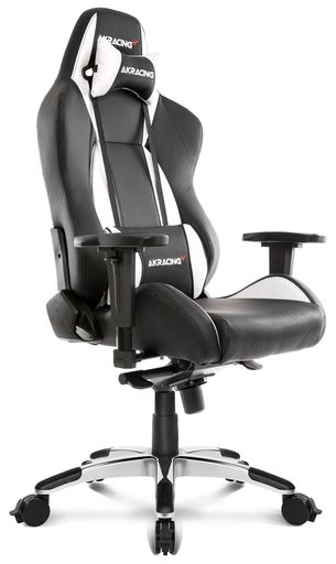 AKRACING オフィスチェア ゲーミングチェア SILVER シルバー PREMIUM 高耐久PUレザー 180度リクライニング 5年保証