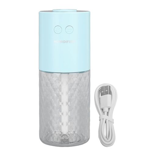 ミニデスク加湿器クリスタル加湿器携帯用加湿器加湿器静音設計長持ち加湿効果200ml乾燥対策ベッドルー..