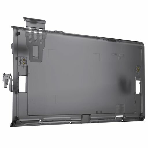 Rakuten - eXtremeRateNintendoSwitch2対応交換式DIYリアバックプレート、スイッチ2対応カスタム背面シェルケース(キックスタンドなし)-クリア系【クリアスレートブラック】