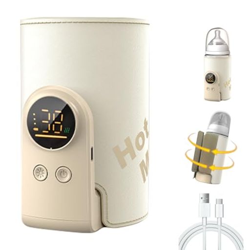 ミルクウォーマー持ち運び哺乳瓶ウォーマーミルクウォーマーUSB充電式8000mAh6段階温度調節PSE認証済18W急速加熱哺乳瓶保温ボトルウォーマーモバイルミルクウォーマー日本語説明書付