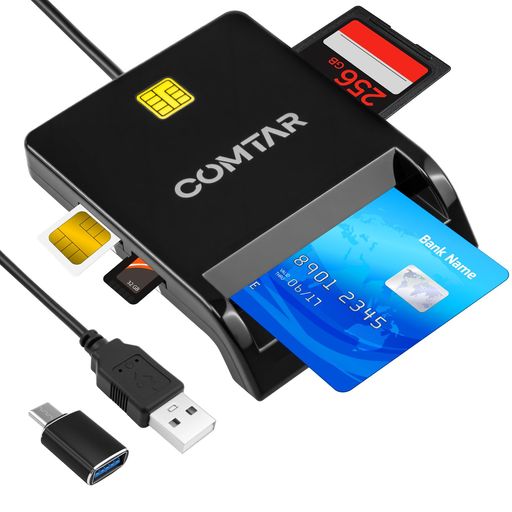 COMTAR2025新型ICカードリーダーマイナンバーカード対応【自宅で簡単確定申告】USB-A&Type-C接触型SDカ..