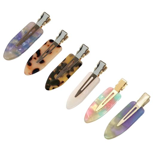 EZPeach跡がつかない前髪クリップべっ甲風6個入あとがつかない前髪ヘアクリップ跡クセつかない前髪クリ..