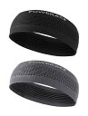 Powbraceヘッドバンドヘアバンドスポーツメンズレディース【最新強化版】洗顔用伸縮性吸汗速乾・高弾力できつくない通気性ありランニングヨガジム筋トレアスレチック薄型男女兼用(ブラ…