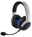 RAZERゲーミングヘッドセットKAIRAPROFORPLAYSTATIONヘッドセットPS5PS4対応HYPERSENSE搭載チタン50MMドライバースーパーカーディオイドマイク50時間持続2.4GHZUSB-C