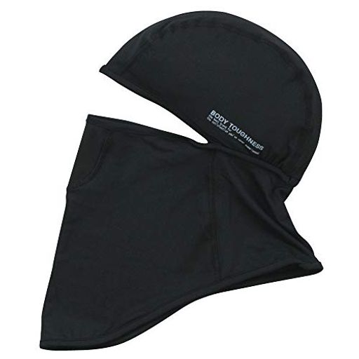 おたふく手袋夏用フルフェイスマスク[吸汗速乾接触冷感消臭紫外線軽減コンプレッションメンズ]JW-614ブラックフリー