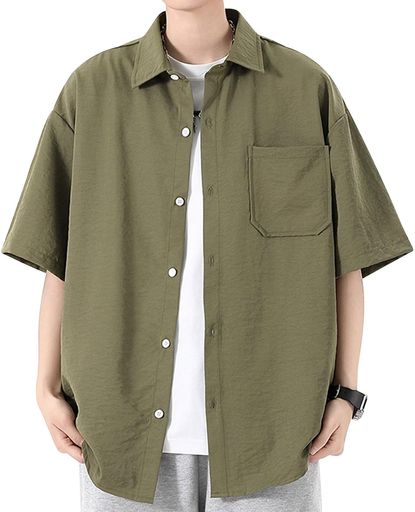 「サイズ選びの重要ポイント」【L=日本L】;【XL=日本2L】;【2XL=日本3L】;【3XL=日本4L】;【4XL=日本5L】;【5XL=日本6L】;【6XL=日本7L】;【7XL=日本8L】;【8XL=日本9L】※平置きにて計測しておりますので、多少の誤差がある場合がございます。 「素材」コットン+ポリエステル。通気性に優れ、肌にやわらかい肌触りをもたらします。 一枚で男性らしい魅力を引き立てます。夏に活躍するアイテムです。 「グッドデザイン」サイドのカーブした裾、シンプルなポケット、補強された袖など、細部まで徹底的に設計。シンプルながらも地味にならず、お洒落度を格上げ。 「万能型シャツ」カラー展開も7色の豊富な展開で、自分好みのスタイリングが楽しめる。様々な組み合わせに適しており、カジュアルでルーズなフィット感も非常に快適です。合わせやすいアイテムで通勤、通学、お出かけ、デート、フォーマル、リゾート、普段着、キャンプ、旅行にも最適です。 「ご注意」※当店でお買い物の際、何かご不明な点がございましたら、メールにてお気軽にお問い合わせください。