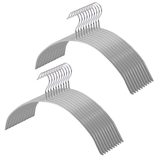 HOSURハンガーすべらない跡がつかないハンガー20本型崩れ防止かたくずれ防止はんがー洗濯ハンガー省スペーススーツハンガーグレー