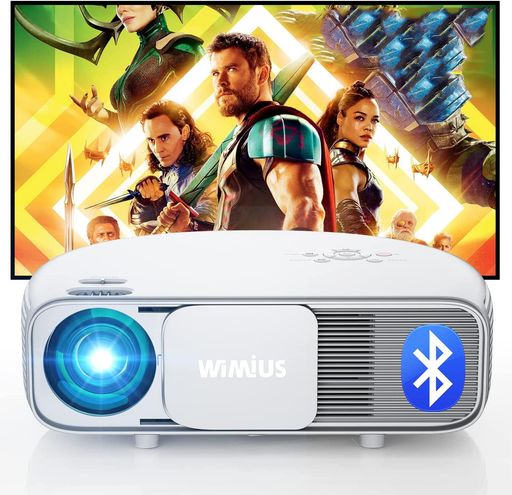 WIMIUS S4プロジェクター 高輝度600ANSIルーメン 5G&2.4GBLUETOOTH 4K対応 1080PフルHD ホームシアター ズーム機能 天井 小型家庭用 PROJECTOR タブレット/パソコン/DVD/TV