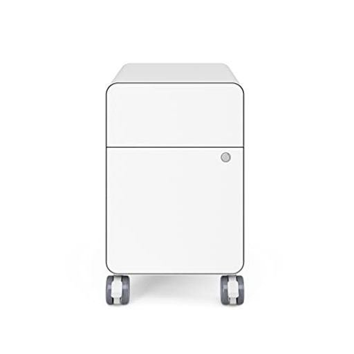 スチールケース(Steelcase)MerleマールEDVIモバイルキャビネットアークティックホワイトライトキャスタ..