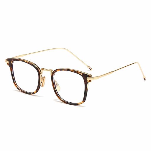 [Cyxus]伊達メガネブルーライトカットメガネ度なし紫外線対策軽量設計おしゃれ男女兼用8235(レオパード)