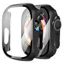 YUGYUG 対応 APPLE WATCH ULTRA3/ULTRA2/ULTRA 49MM ケース アップルウォッチウルトラ3/ウルトラ2/ウルトラ 49MM ケース PC素材 アップルウォッチ カバー ガラスフィルム 一体型 日本旭硝子材 二重構造(2)