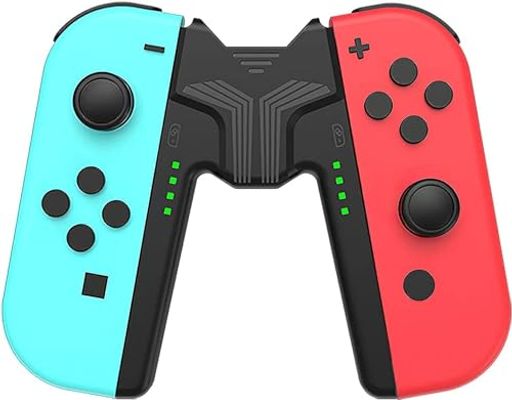 ELNICECJOY-CON充電グリップ【2025最新型】SWITCHジョイコン充電グリップV字型プレイしながら充電可能JOY-CONハンドルグリップ超軽量装着簡単持ち運びに便利充電指示LED付SWITCH/SWITCH
