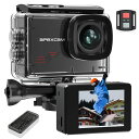 ApexcamM80アクションカメラウェアラブルカメラ4K48MPアクションカメラ水深40メートル防水ケース水中カメラ8倍ズーム事前録画機能付き2*1350バッテリー付き長時間駆動バッテリー多様なアク…