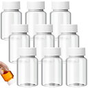 Lurroseサンプルボトル小分けボトル80ml小瓶蓋付き10個広口瓶プラスチック詰め替え容器化粧品小分け収納