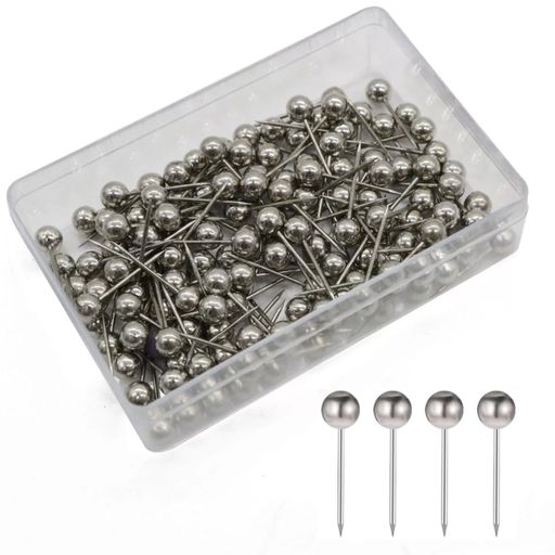 画鋲200個入り押しピン虫ピン丸形ヘッド画びょう装飾画鋲目立たない石膏ボードシルクピン写真固定用収..