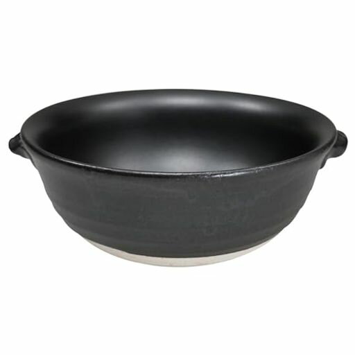 スズ木萬古焼ラーメン土鍋ラーメン鉢1人用黒釉0063-4158