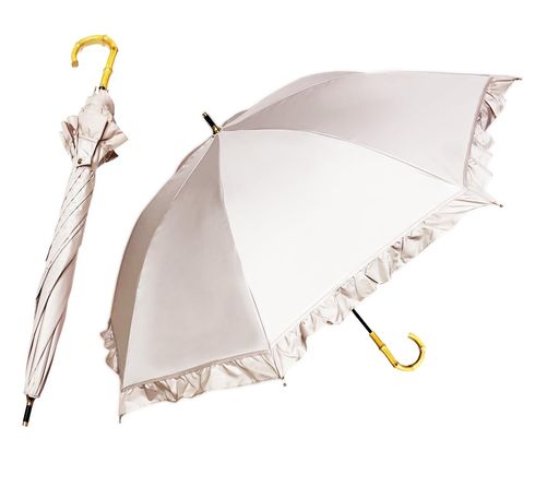 hiino kano 傘 レディース 日傘 uvカット 遮光 長傘 日傘兼用雨傘 レディース 超軽量 約250g バンブーハンドル 母の…