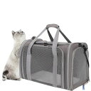 猫バッグ外出携帯斜め掛けハンドバッグ中大型猫用小型犬ウサギ用リュック折りたたみ変形しない通気性無臭ペット携帯バッグ厚手の毛パッド+肩パッド付き