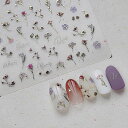 Chisaflyネイルシール花ネイルステッカー箔押しフラワー花びら花柄可愛い夏DIY2枚セット