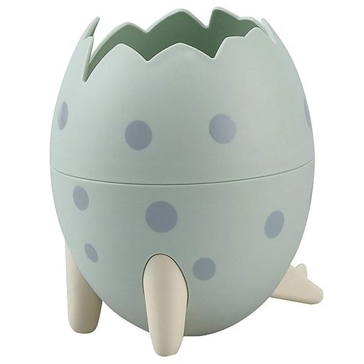 恐竜の卵型ペン立て|デスク収納ボックス小物入れペンホルダー文房具整理インテリア雑貨子供部屋・オフィス用(緑)