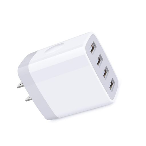 USBコンセント4ポートUSB充電器24WACアタプターiPhone急速充電器【PSE認証済/USB-A*4口同時】FodLop2.4A急速チャージャーUSB電源スマホ充電器iPhone16充電器Android充電器携帯充電器