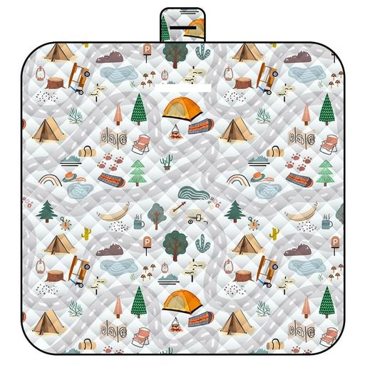 レジャーシート厚手防水防湿ピクニックマットキャンプアウトドア可愛い3層構造ポリエステル綿PEVA1.5mx2.0m2.0mx2.0m春花見花火大会家族カップル軽量コンパクト収納便利軽量遠足(4)