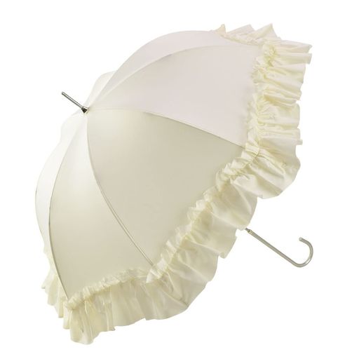 LALUICE(ラルイス)傘レディース長傘おしゃれ丈夫軽量UMBRELLAフリルアンブレラサイズ:87CM(アイボリー) LALUICE(ラルイス)傘レディース長傘おしゃれ丈夫軽量UMBRELLAフリルアンブレラサイズ:87CM(アイボリー)