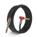 ANYPLUS 6.35 MM楽器ケーブル 【1M】6.35MM対6.35MM 90°エルボギターラインステレオ標準プラグ線、公対公、調音台、ギター、拡声器、スピーカーなどを接続するために使用される(2)